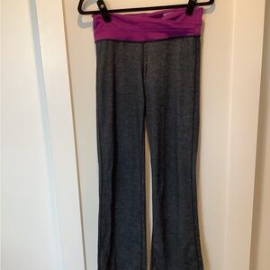 lululemon athletica Gray and Purple Boot Cut Pants